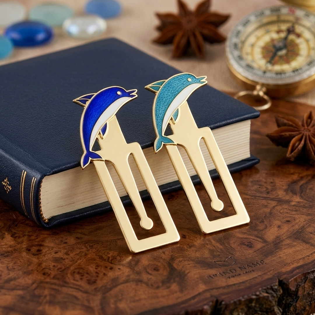 enamel bronze bookmark